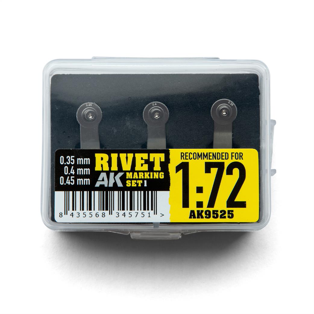 AK Interactive  AK9525 Rivet Marking Set 1 for 1/72nd scale models