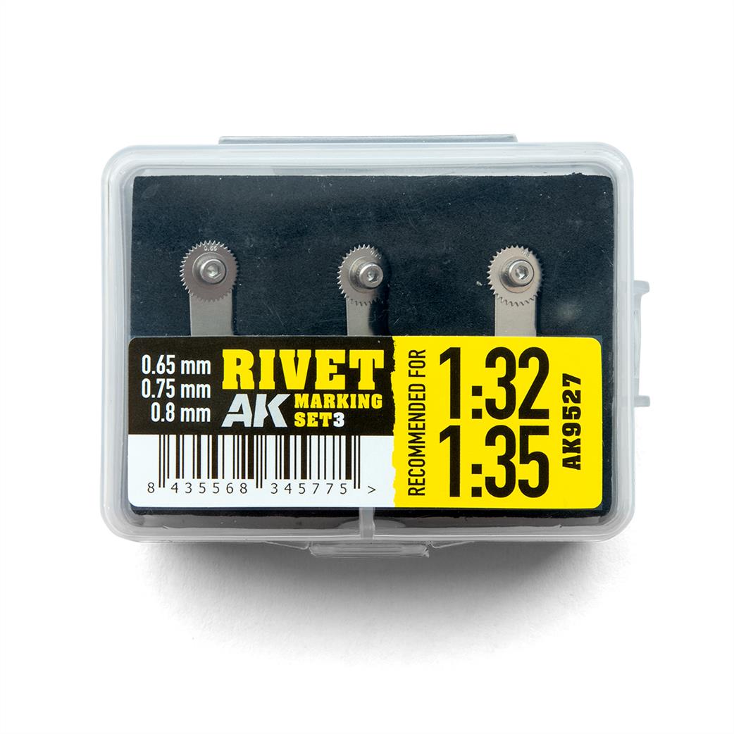 AK Interactive  AK9527 Rivet Marking Set 3 for 1/32nd - 1/35th scale models