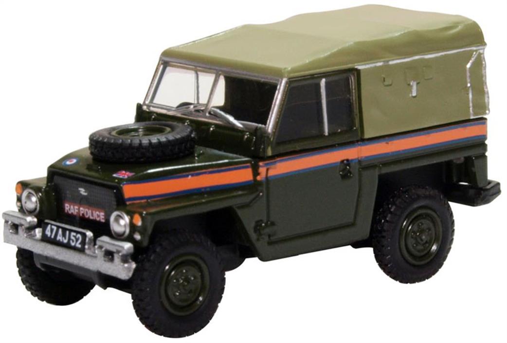 Oxford Diecast 1/76 76LRL007 Land Rover Lightweight Canvas RAF Police Model