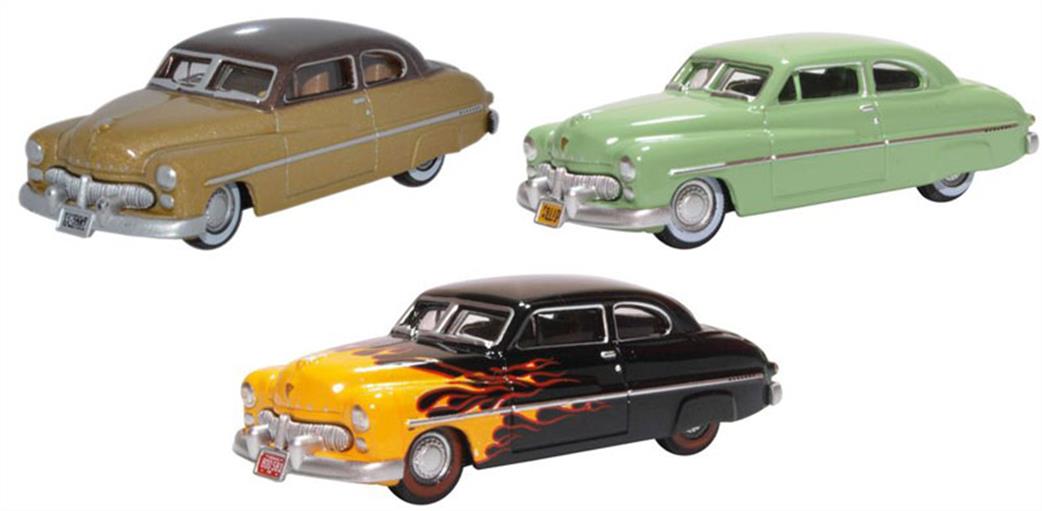 Oxford Diecast 1/87 87SET002 3 Piece 1949 Mercury 70th Anniversary Set