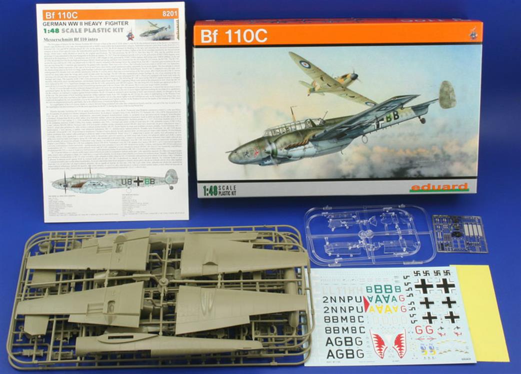 Eduard 1/48 8201 BF110C German WW2 Heavy Fighter Kit