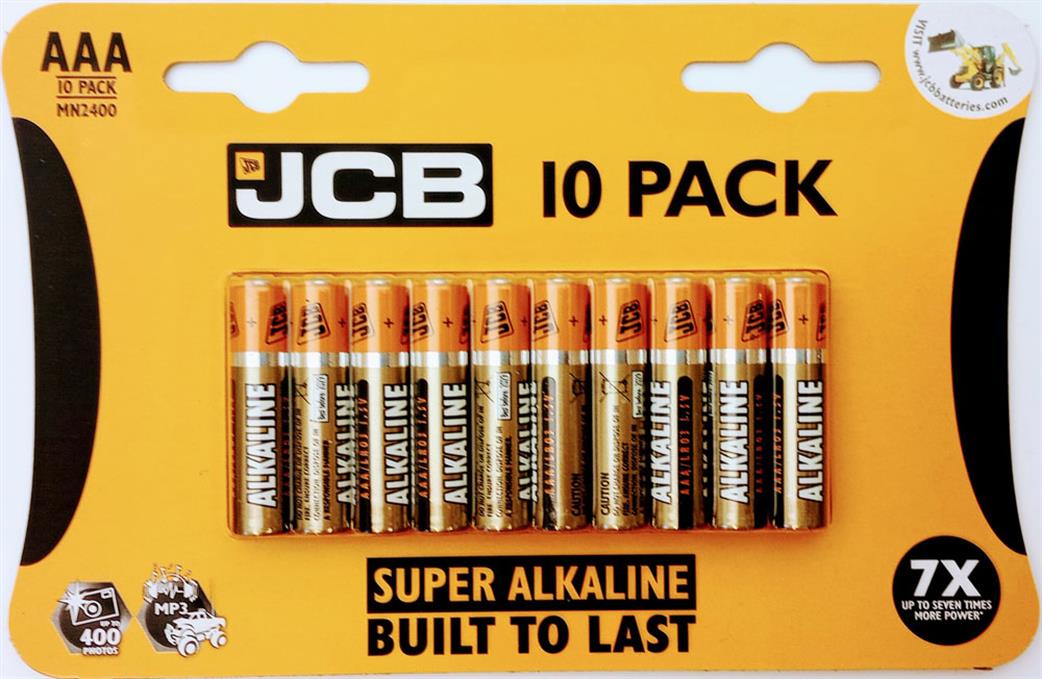 JCB S9683 AAA Batteries Card of 10