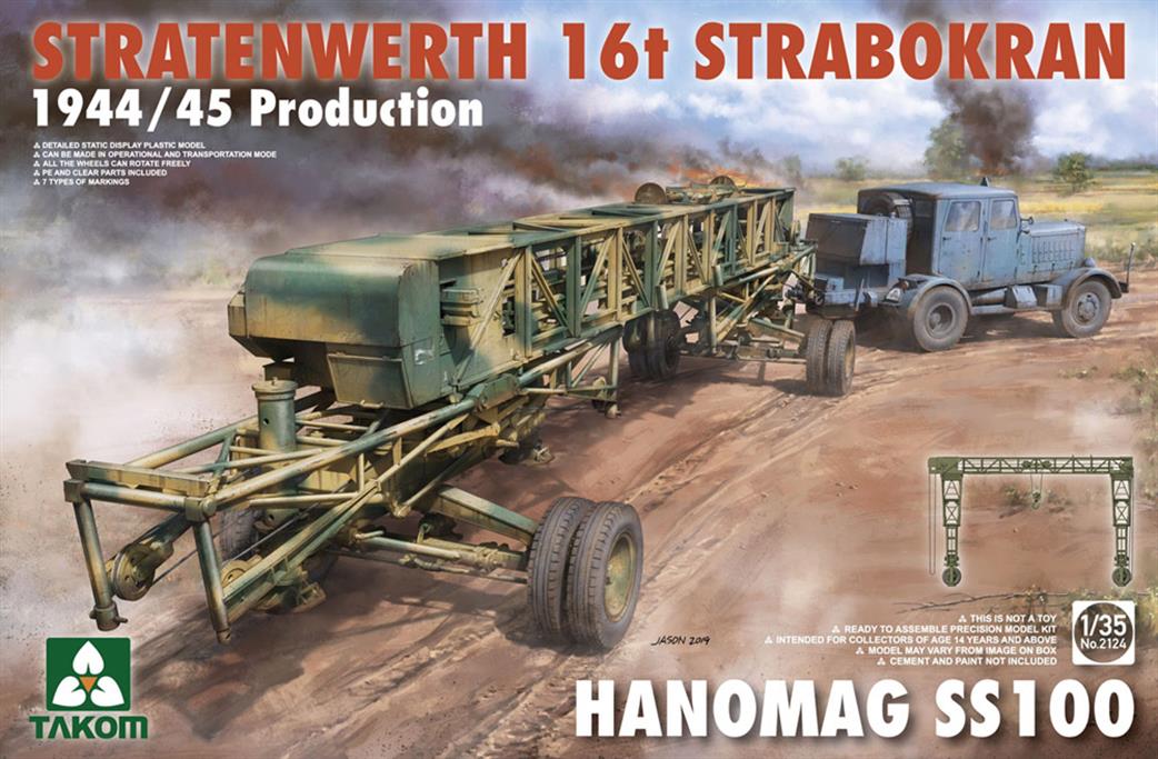 Takom 1/35 2124 Stratenwerth 16t Strabokran 1944/45 Production with Hanomag SS100