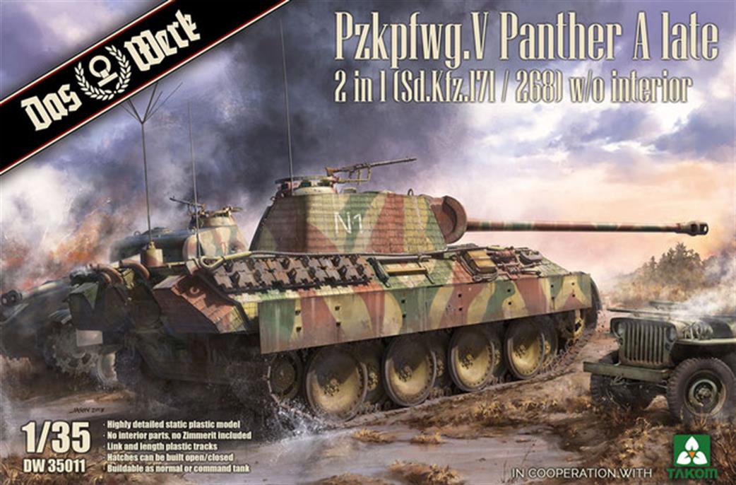 Das Werk 1/35 35011 Panther A Late Version German WW2 Tank Quality Plastic Kit