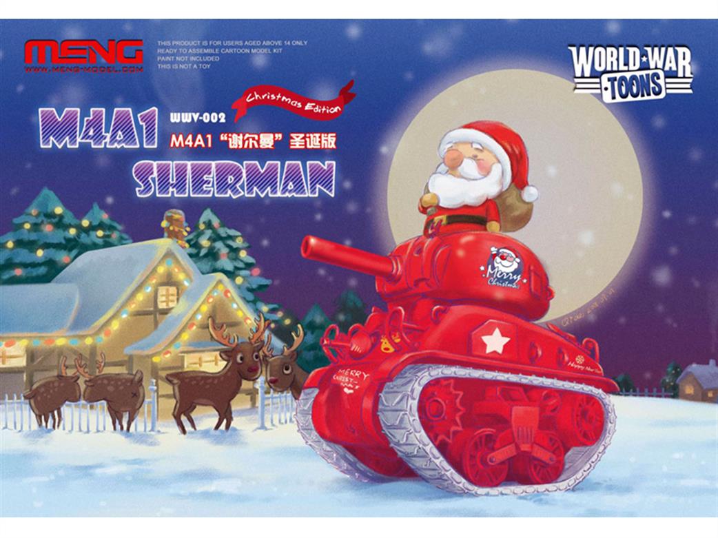 Meng WWV-002 World War Toon M4A1 Sherman Christmas Edition