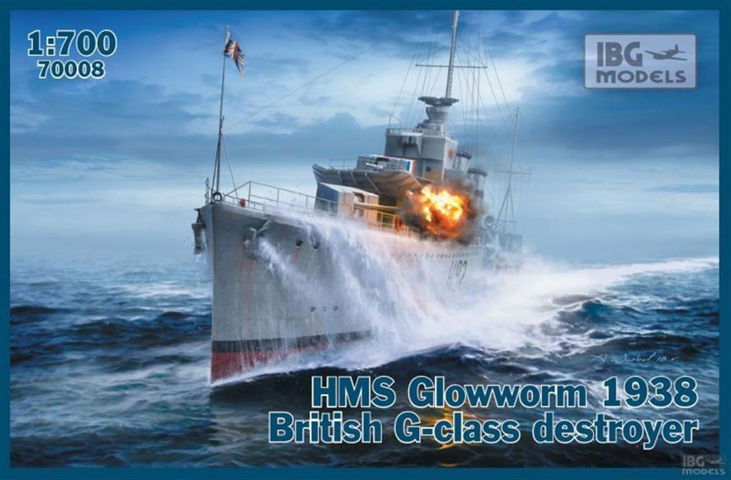 IBG Models 1/700 70008 HMS Glowworn 1938 British G Class Destroyer Kit