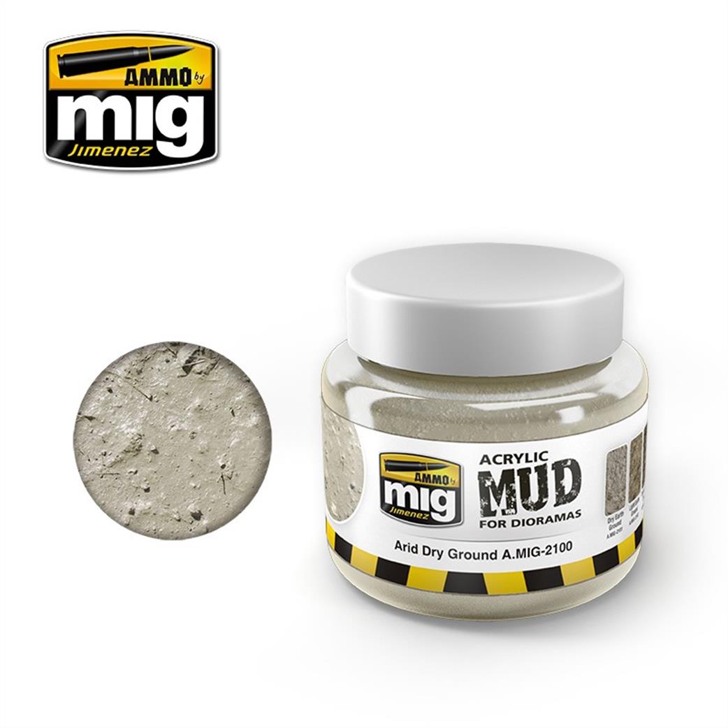 Ammo of Mig Jimenez  A.MIG-2100 Arid Dry Ground Texture  Acrylic 250ml