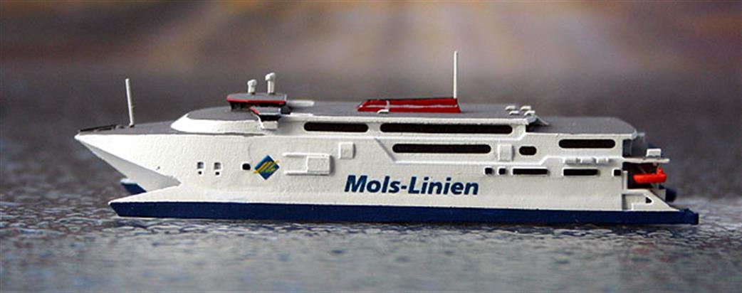 Rhenania 1/1250 RJ246B Max Mols wave piercing catamaran in Mols Line livery