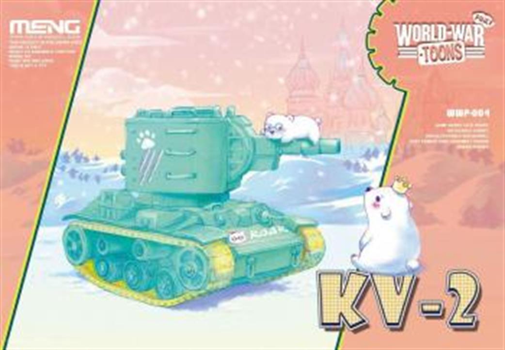 Meng  WWP-004 World War Toon Polar Bear Soviet Heavy Tank KV-2 Tank Kit