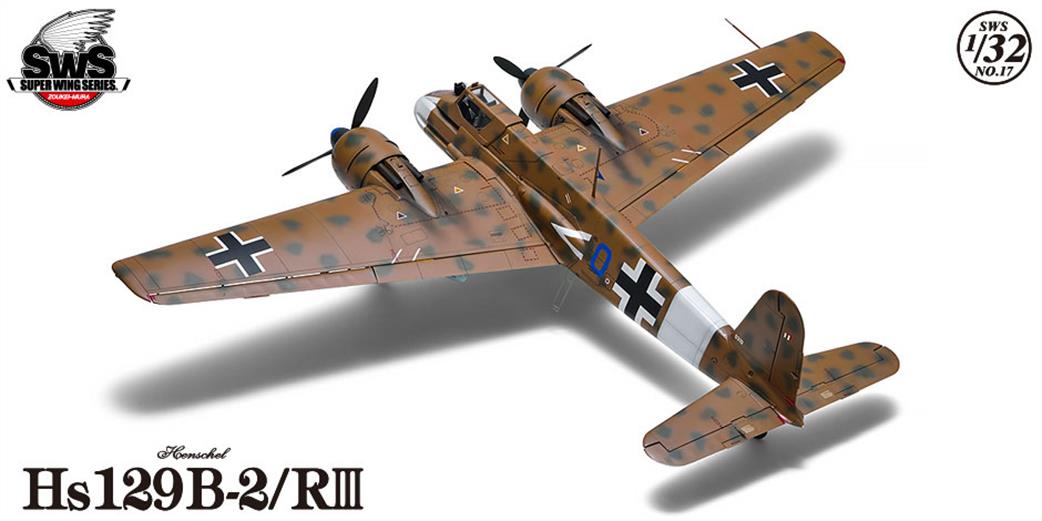 Zoukei-mura 1/32 SWS17 Hs129B B-2 RIII Aircraft Kit