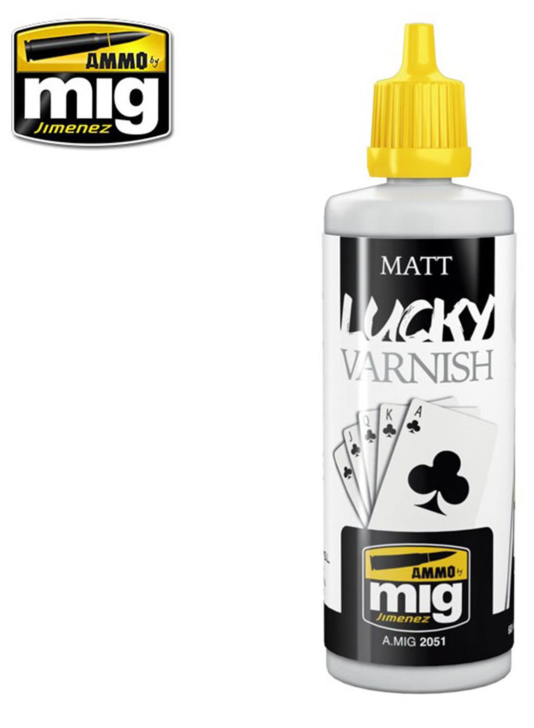 Ammo of Mig Jimenez  A.MIG-2051  Matt Lucky Varnish 60ml Pot