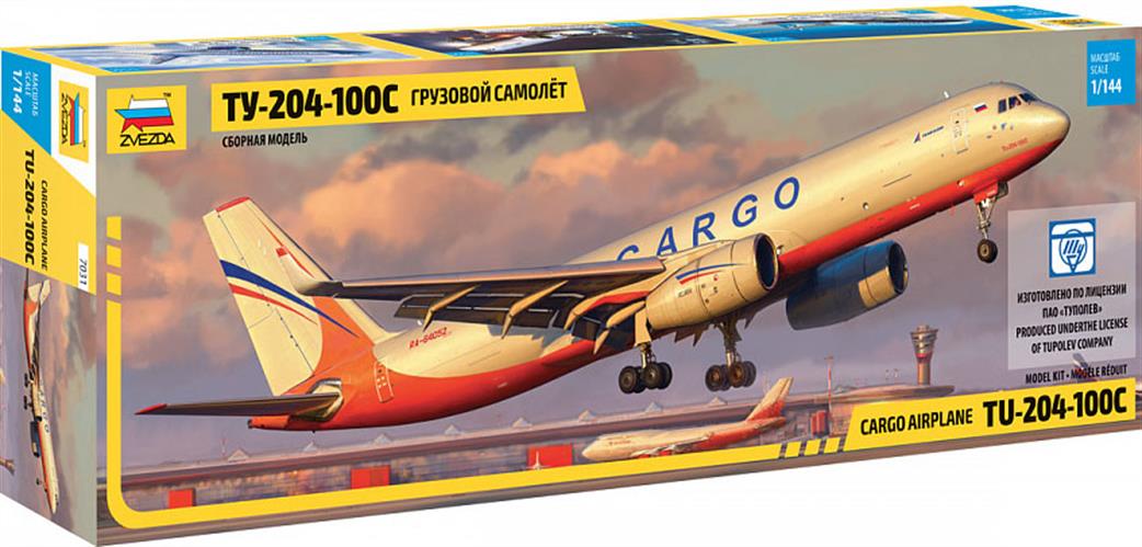 Zvezda 1/144 7031 Tupolev TU-204-100c Cargo Aircraft Kit