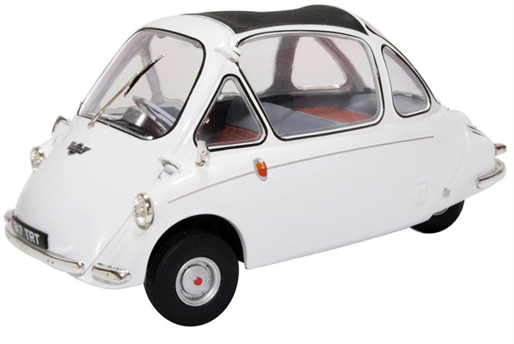 Oxford Diecast 1/18 18HE004 Heinkel Trojan Grecian White Bubble Car