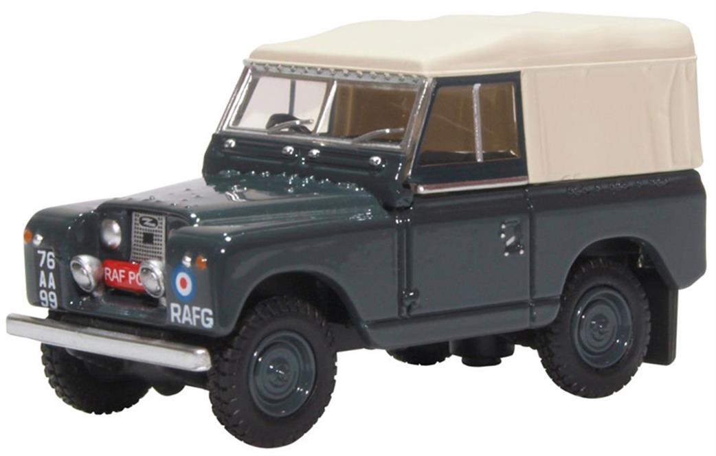 Oxford Diecast 1/76 76LR2S007 Land Rover Series II SWB Canvas RAF Police