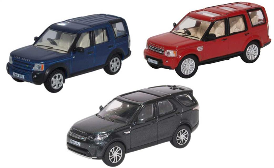 Oxford Diecast 1/76 76SET71 3 Piece Land Rover Discovery Set