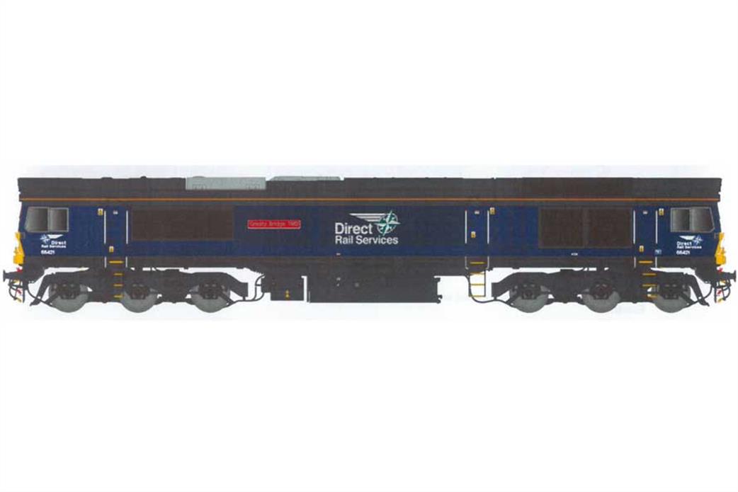 Dapol O Gauge 7D-066-004 DRS 66421 EMD Class 66 Diesel Locomotive New DRS Livery