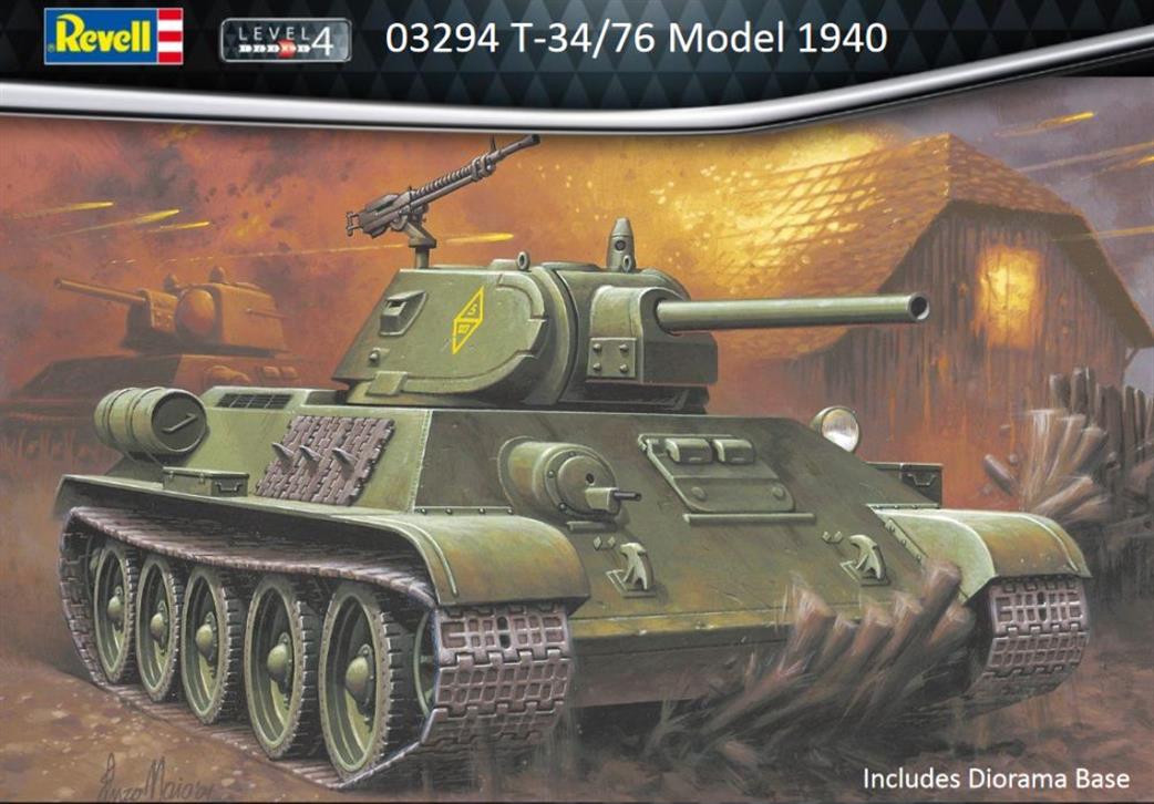 Revell 1/76 03294 T-34/76 1940 Russian WW2 Tank Kit