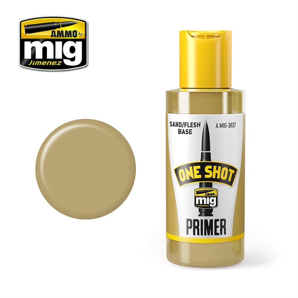 Ammo of Mig Jimenez  A.MIG-2027 Sand Flesh One Shot Primer 60ml Jar