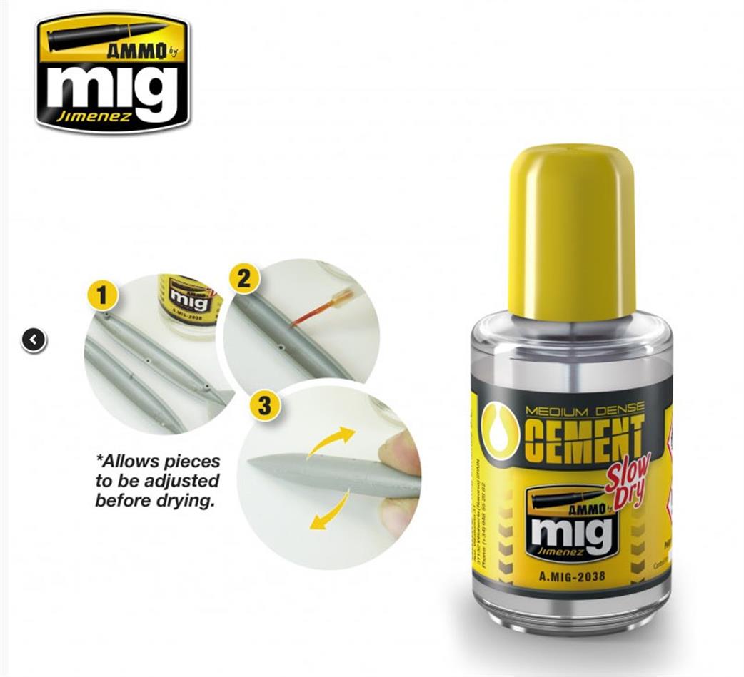 Ammo of Mig Jimenez  A.MIG-2038 Medium Dense Plastic Cement 30ml Bottle