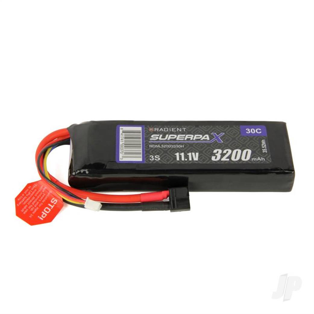 Radient  RDNB37003S30H 3S Lipo  3700Mah 30C Rated Deans Connector