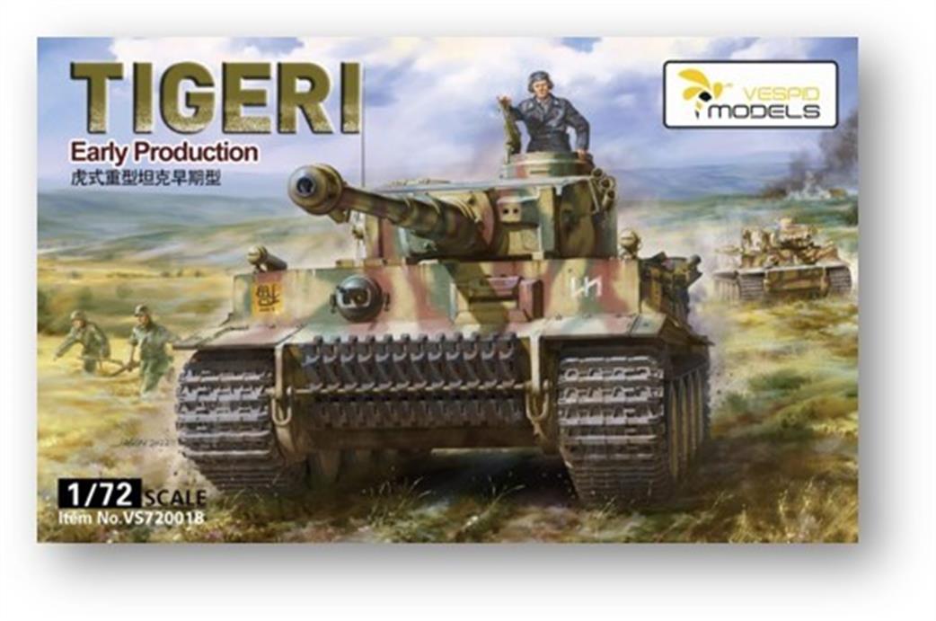 Vespid Models 1/72 VS720018 German Tiger 1 Early Production Tank Kit