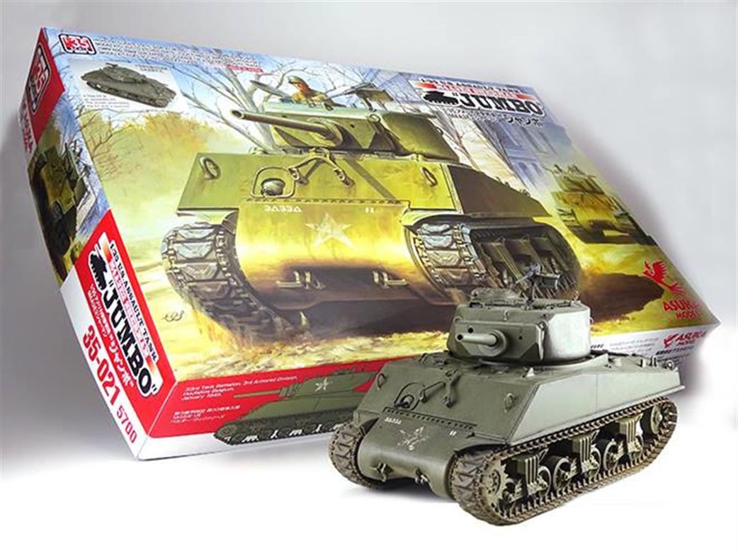 Asuka 1/35 35021 US Assault Tank M4A3E2 Sherman Jumbo Tank Kit