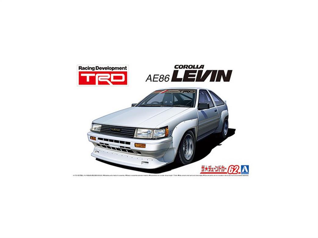 Aoshima 1/24 05798 Toyota Corolla AE86 Levin TRD 1983 Car Kit