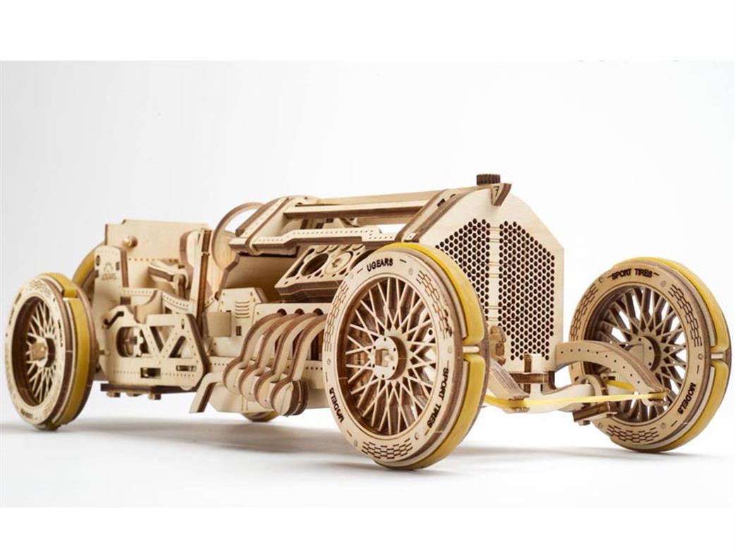 Ugears  70044 U-9 Grand Prix Car Wooden Construction Kit