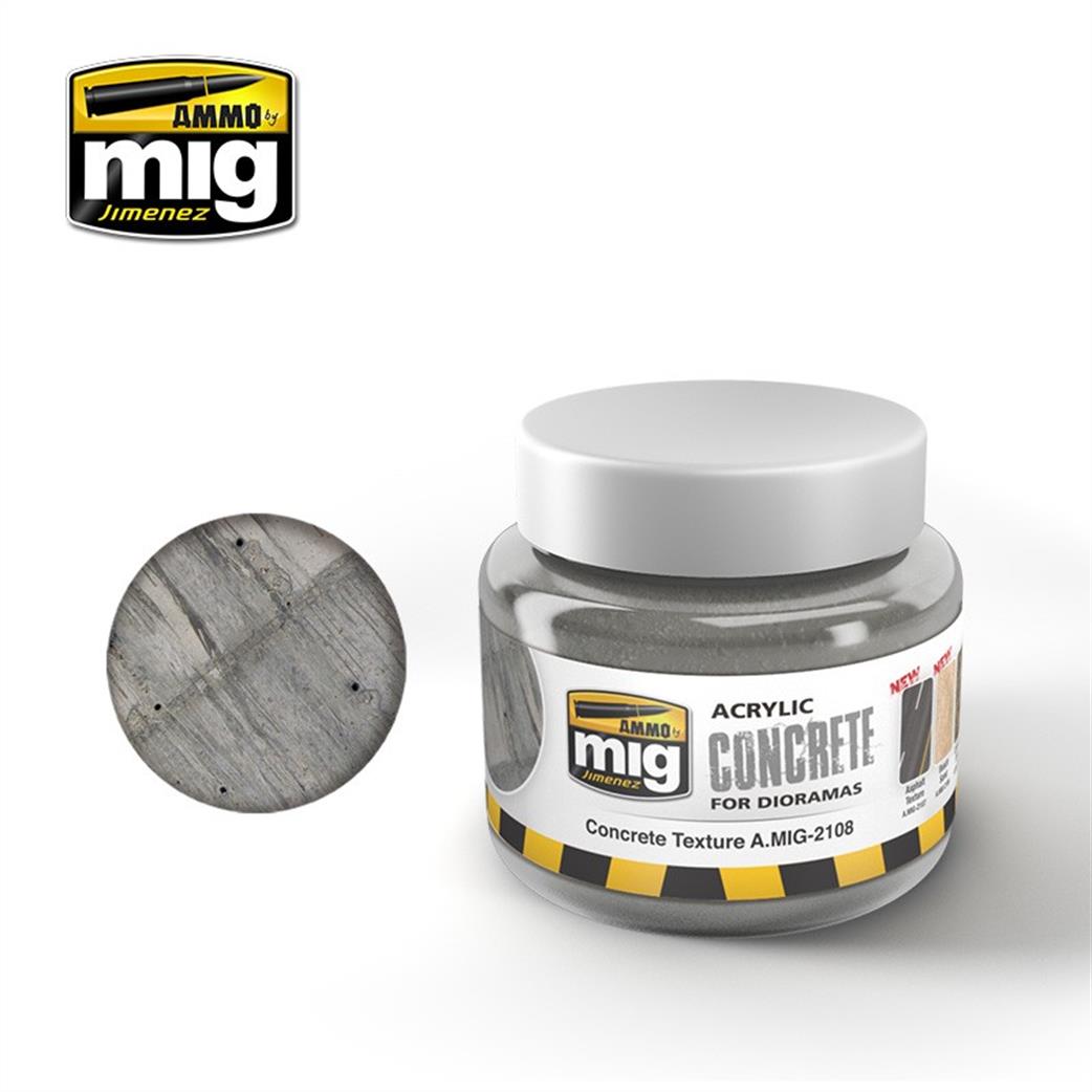 Ammo of Mig Jimenez  A.MIG-2108 Concrete Texture  Acrylic 250ml