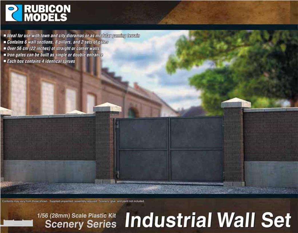 Rubicon Models 1/56 28mm 283006 Industrial Wall Set Plastic Model Kit