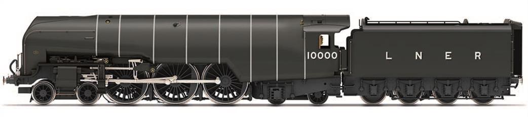 Hornby OO R30126 LNER 10000 Gresley Class W1 Hush Hush 4-6-4 With Smoke Lifting Cowl Grey Livery