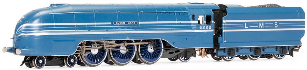 Hornby OO R30228 LMS 6222 Queen Mary Streamlined Stanier Princess Coronation Class 4-6-2 Pacific LMS Coronation Scot Blue & Silver