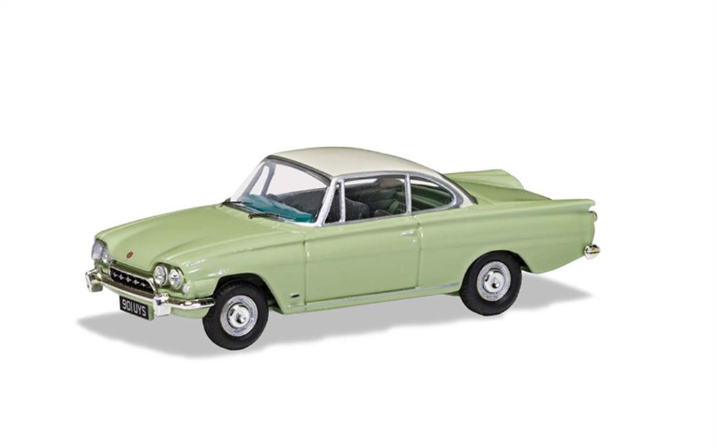 Corgi 1/43 VA03407 Vanguard Ford Consul Capri 335 (109E) Lime Green & Ermine White