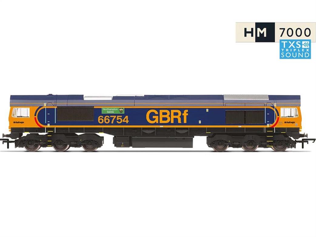 Hornby OO R30353TXS GBRf 66754 Northampton Saints Class 66 Diesel GBRf Europorte Livery DCC Sound