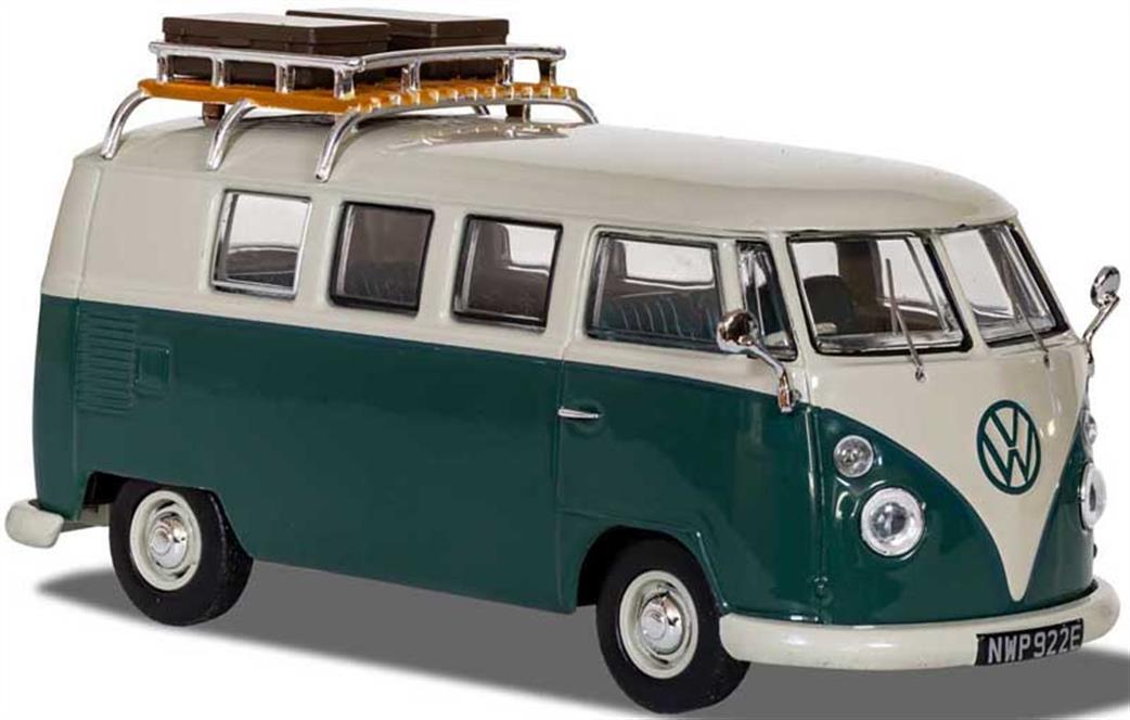 Corgi 1/43 VA14500 Volkswagen Type 2 1500 SP Devon Caravette Pearl White and Velvet Green