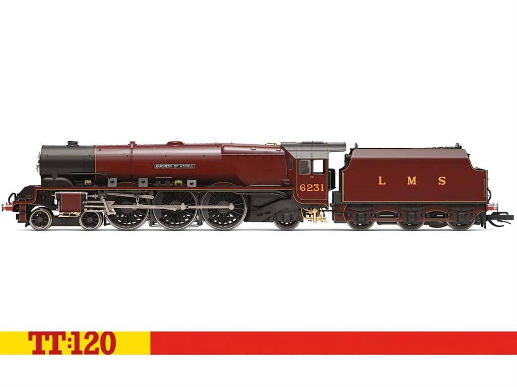 Hornby TT:120 TT3010M LMS 6231 Duchess of Atholl Stanier Princess Coronation Class 4-6-2 Pacific LMS Crimson