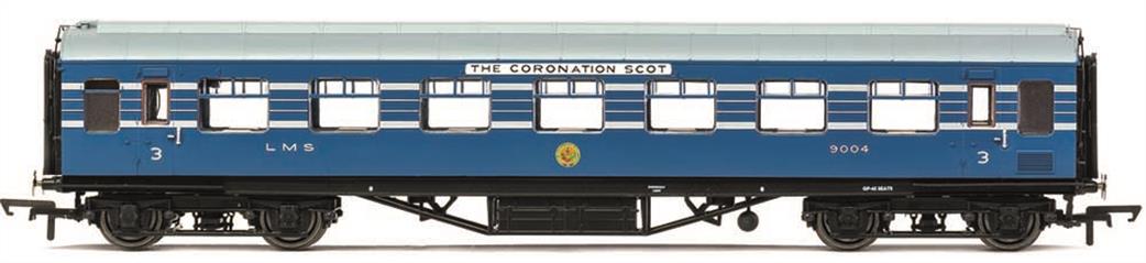 Hornby OO R40056A LMS Coronation Scot RTO Restaurant Third Coach 9004 Coronation Scot Blue Livery