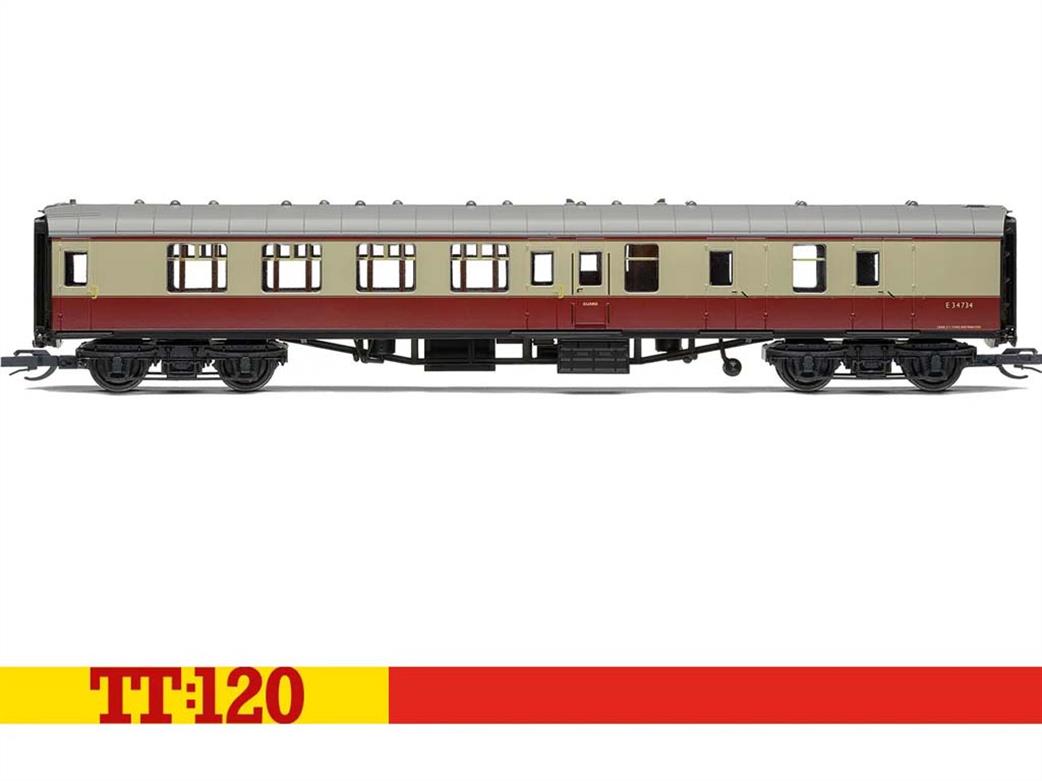 Hornby TT:120 TT4006 BR Mk1 BSK Brake Second Corridor Coach E34734 Crimson & Cream