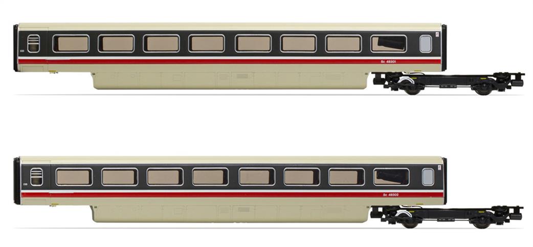 Hornby OO R40013A BR Class 370 APT TU Trailer Unclassified Coach Pack Cars 48301 & 48302