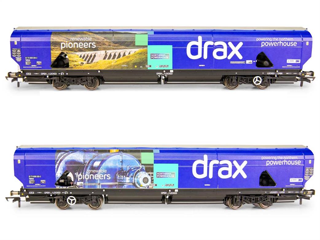 Hornby OO R60176A Drax Biomass Wagon Pack Wagons 83700698071-3 & 83700698009-3