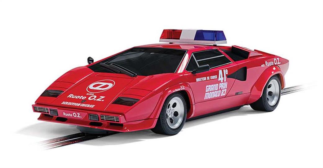 Scalextric 1/32 C4329 Lamborghini Countach 1983 Monaco GP Safety Car Slot Car Model