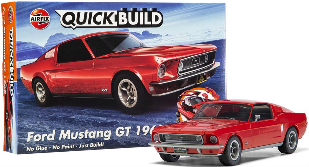 Airfix  J6035 Quickbuild Ford Mustang GT 1968 Clip together Block Model