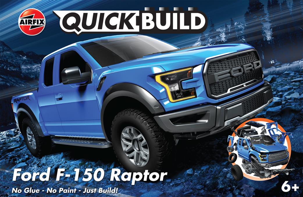 Airfix  J6053 Quickbuild Ford F-150 Raptor Clip together Block Model