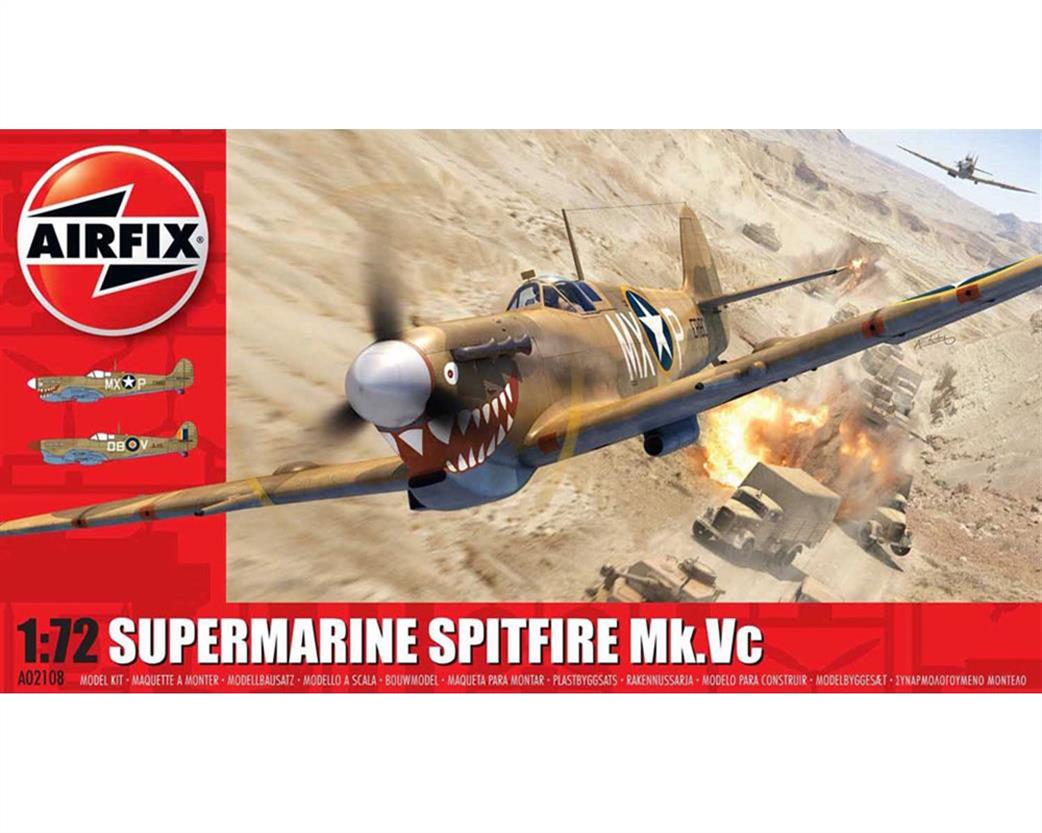 Airfix 1/72 A02108 Supermarine Spitfire Mk.VC WW2 Fighter Aircraft Kit