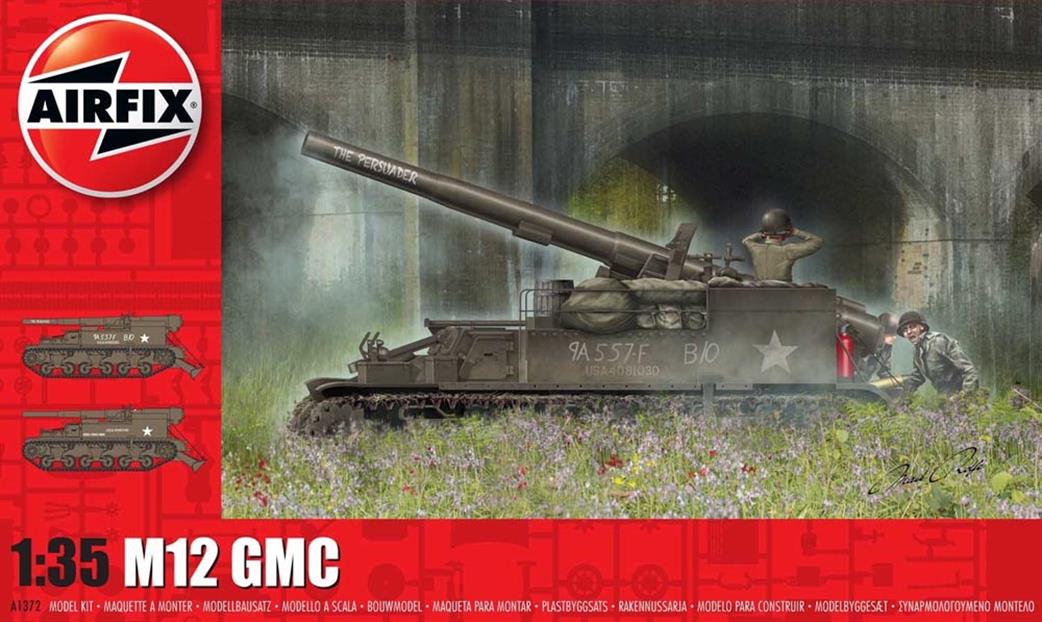 Airfix 1/35 A1372 M12 GMC Artillery Gun Kit