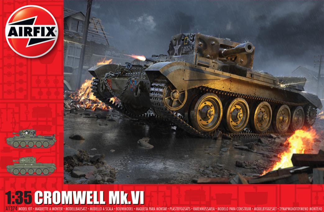 Airfix 1/35 A1374 Cruiser Mk.VIII A27M Cromwell Mk.VI Tank Kit