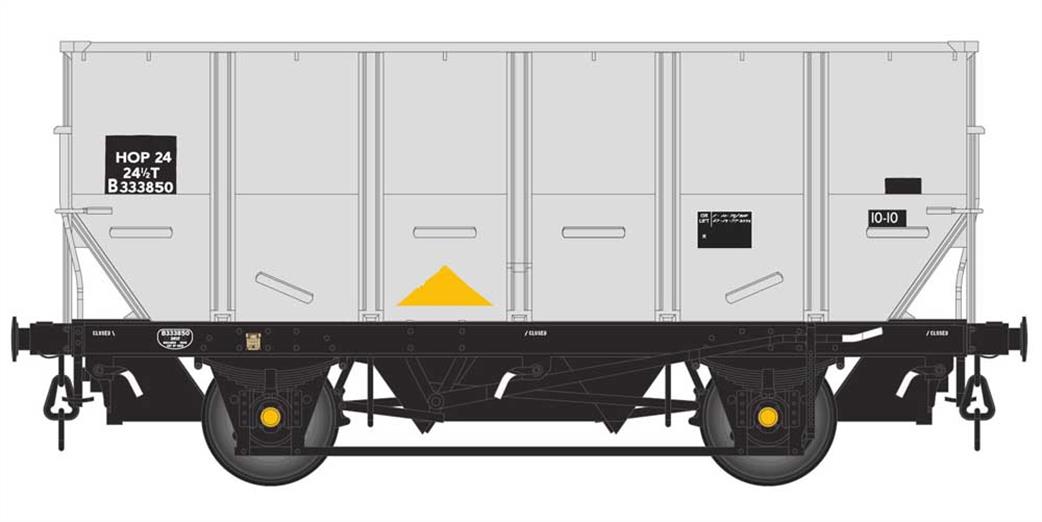 Accurascale O Gauge ACC1032-HUO-O-L B333850 BR 24.5Ton HOP24 / HUO Coal Hopper Wagon Code HOP24