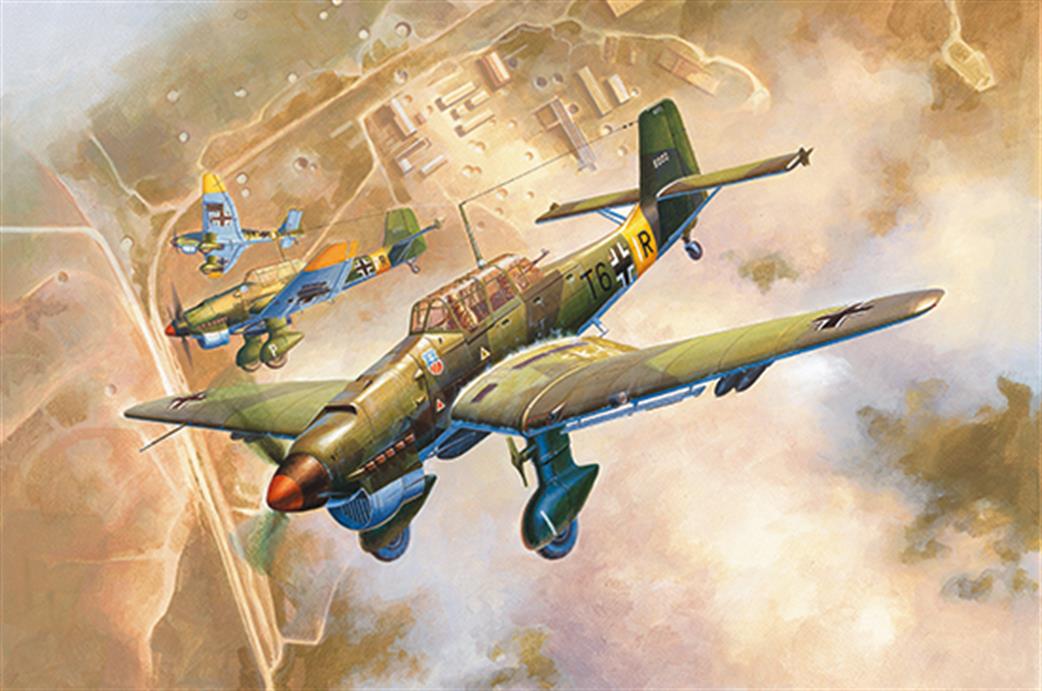 Trumpeter 1/24 02421 Ju-87B-2 Stuka German WW2 Dive Bomber Plastic Kit