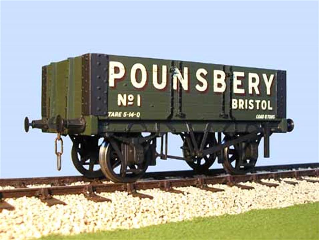 Slaters Plastikard O Gauge 7044P Poundsbery, Bristol Gloucester 5 Plank Fixed Ends Private Owner Wagon Kit