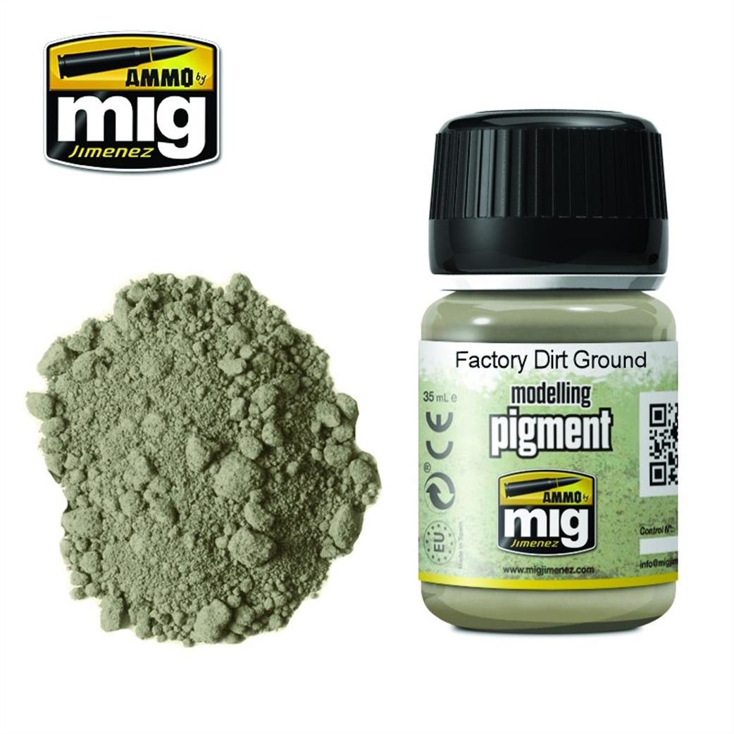 Ammo of Mig Jimenez  A.MIG-3030 Factory Dirt Ground Weathering Pigment 35ml Jar